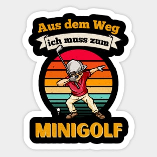 Minigolf Dabbing Mingolfspieler Golf Sticker